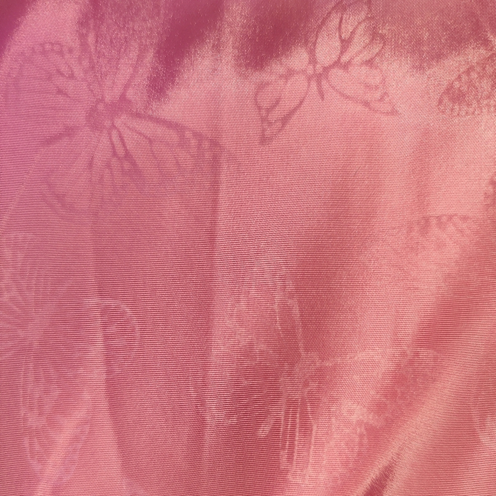 Pink Butterfly Pattern Ruffle Accent Winter Coat - Picture 14 of 16